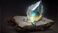 an image of a diamond sitting on a rock